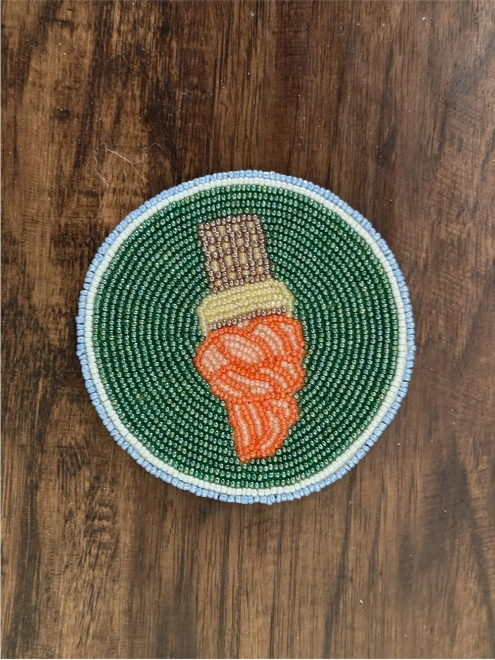 Anthropologie Fiona beaded  Ice Cream coaster